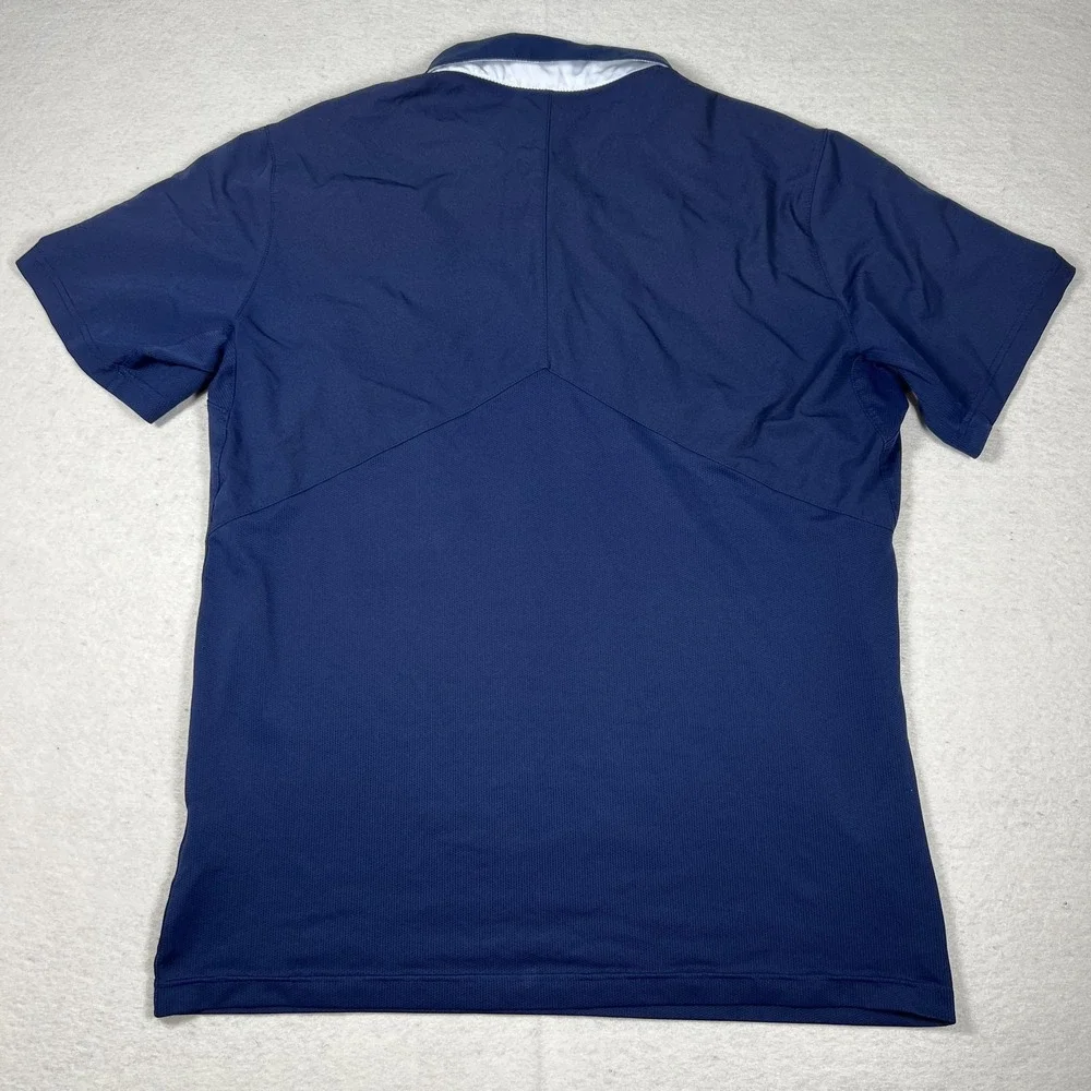 Nike BYU‎ Cougars Coaches Polo Mens Large Navy Blue Dri Fit Team Issued - Picture 8 of 8